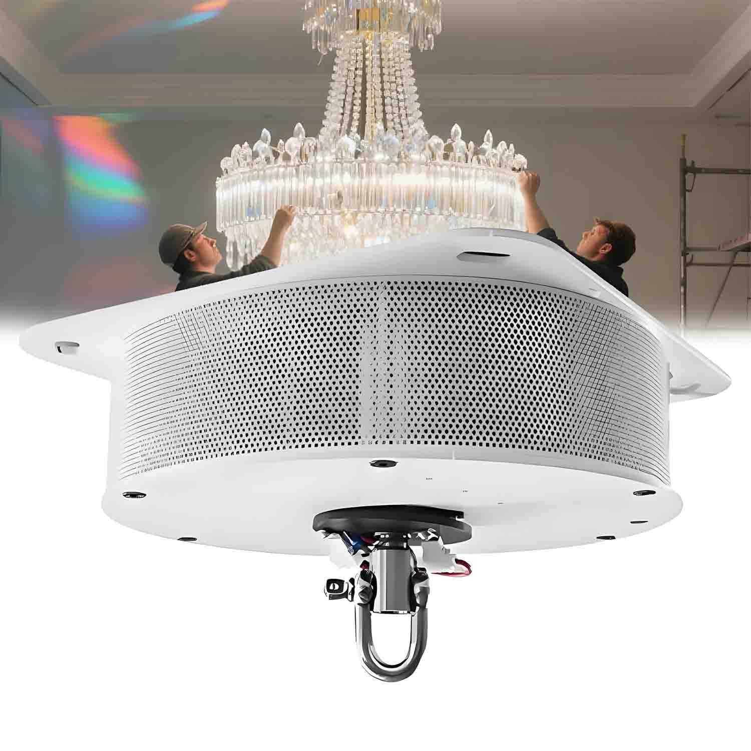 GLBMXDD Chandelier Lift with Remote Control, Average Lifting Speed <2 M/Min,5-6M Lifting Range, Heavy-Duty Motorized Hoist for Hotel, Restaurant & Home Lighting Fixtures 180kg(396lbs)