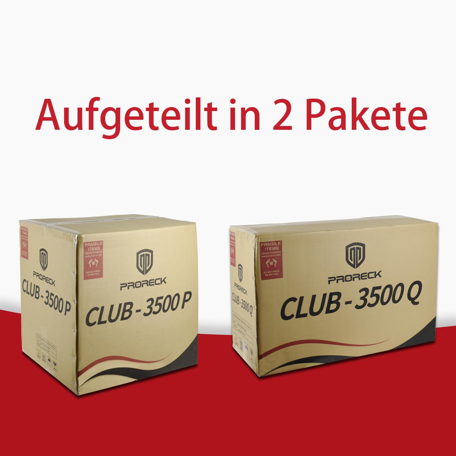 PRORECK Club 3500 15-Zoll-Subwoofer 3000 W DJ-PA-Lautsprechersystem-Kombiset mit 8 Array-Lautsprechern, Bluetooth, USB, SD-Karte, für Meetings, Reden, Kirchen, Aufführungen, DJ-Auftritte