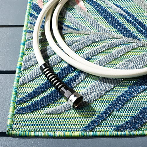Tapete rectangular washable verde y óxido 2'7" x 5' miniatura 3