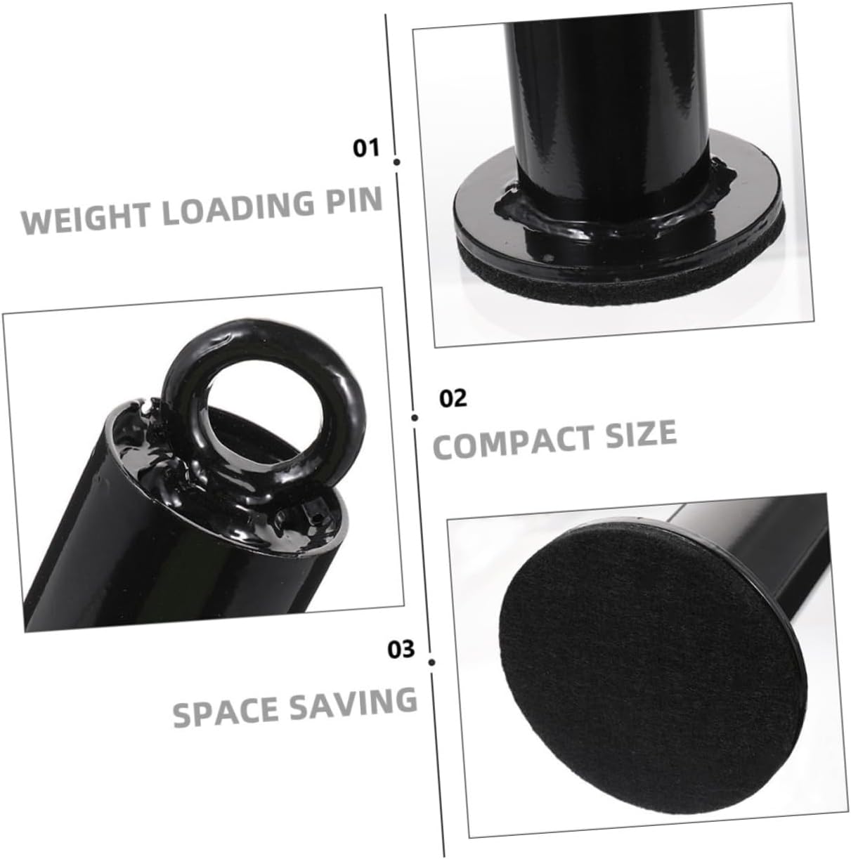 Yardwe 2pcs Barbell Rack Weight Plate Holder Cable Pulley System for Home Gym