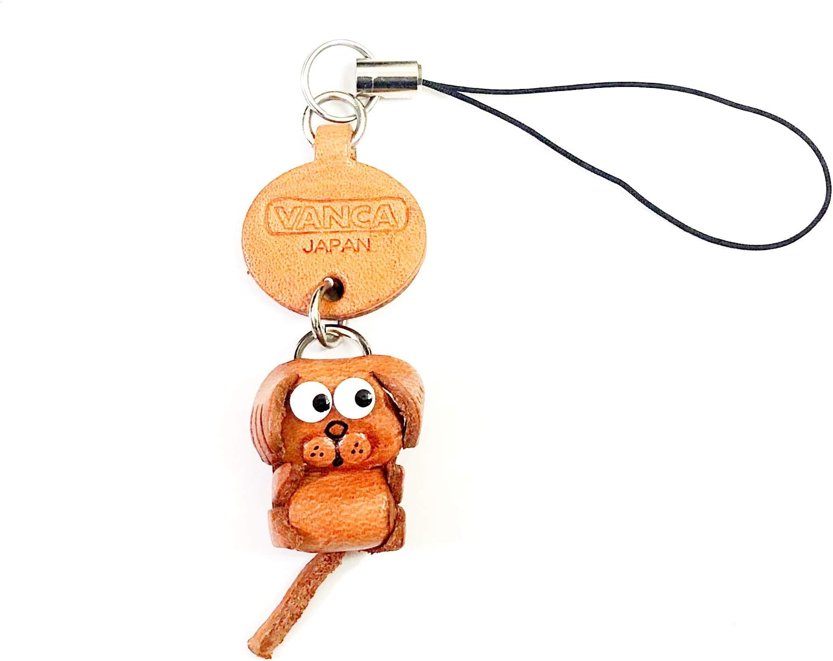 Dog Leather Zodiac Mascot mobile/Cellphone Charm VANCA CRAFT-Collectible Cute Mascot Made in Japan