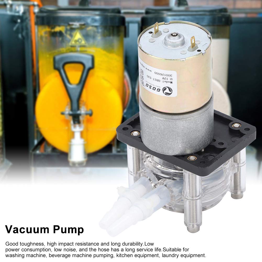 Tnfeeon Pompa Peristaltica 12 V CC Dosaggio Preciso 0,05 Once Fluide per Autoadescante per Sistemi di Bevande per Lavastoviglie da Laboratorio Motore a Basso Rumore da 10 W con Coperchio Trasparente