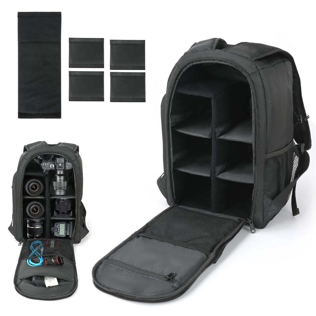 MOCHILA PARA CAMARA, CON TRIPODE, ANTIRROBO, IMPERMEABLE