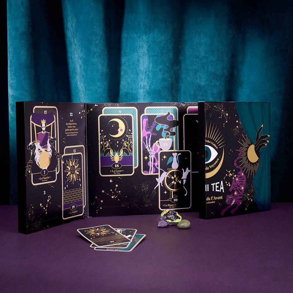 Kusmi Tea – Bio-Adventskalender 2026 – 24 Überraschungen – Schwarztee, Grüntee, Weißtee, Kräutertees und Vieles Mehr – Geschenkidee für Damen und Herren – Teebeutel, Miniaturen und Zubehör