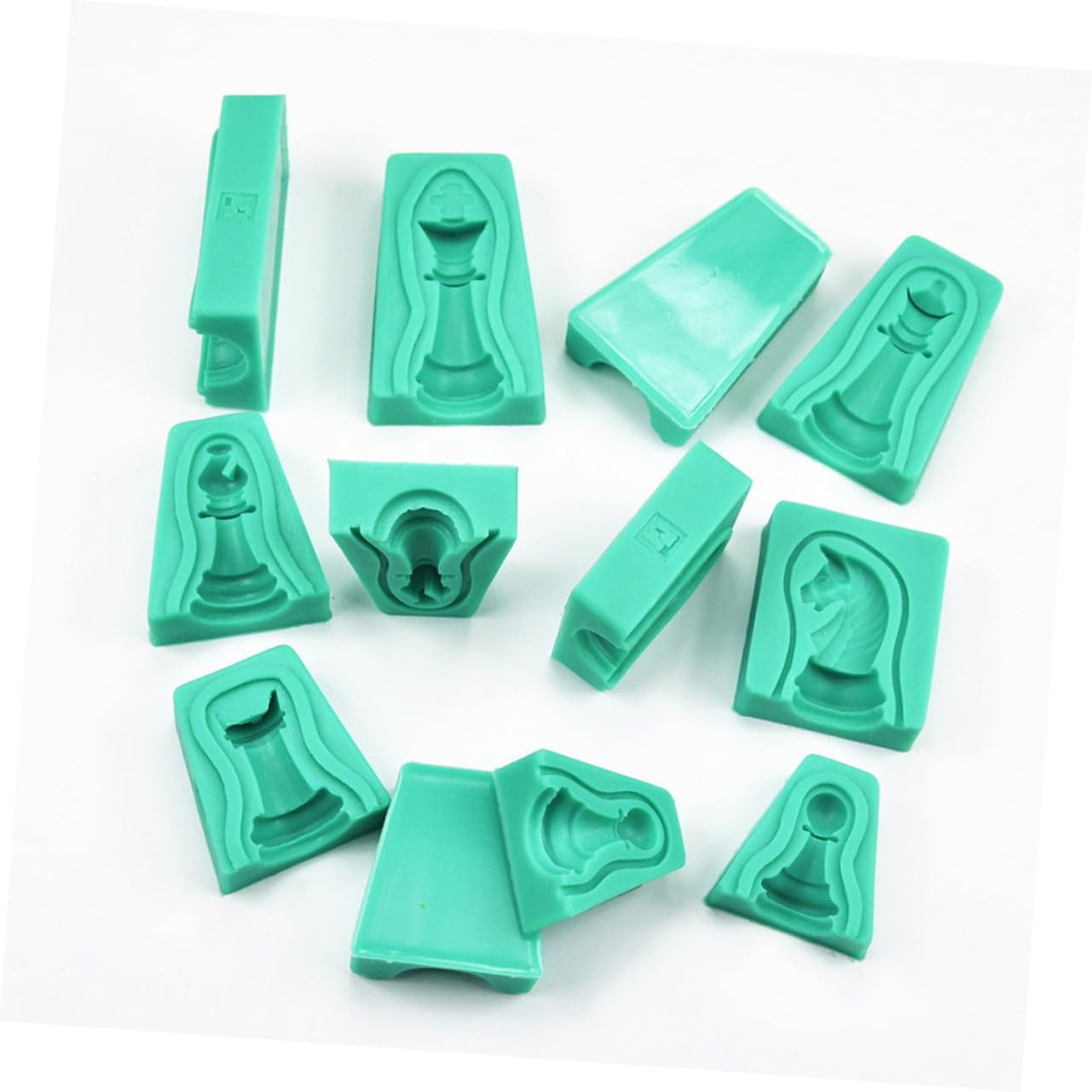 Set 12 Pezzi Stampi in Silicone per Dolci a Forma di Scacchi, Materiale Silicone Ecologico, Facile da Pulire, Design Creativo per Torte e Cioccolatini Unici