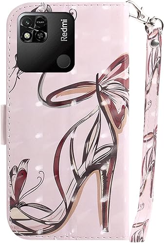 Miniatura 2 de MEMAXELUS Funda de teléfono tipo billetera prémium para Redmi 10A, Redmi 10A con ranura para tarjetero, funda protectora magnética de piel con tapa