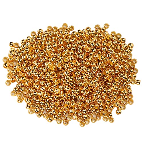 Gek Winkelen 500 Stks Knijpkralen, Duurzame Ronde Spacer Kralen Sieraden Maken Stopkralen Voor Ketting Armband DIY…