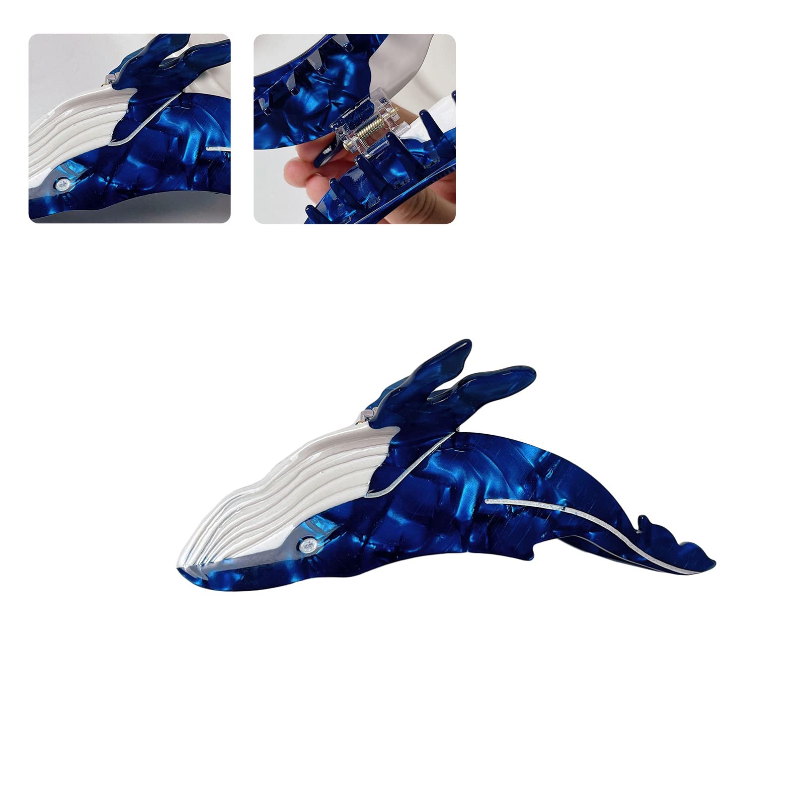 Animal Hair Clip Whale Shape Hair Claw Clip for Thick Heavy Hair Grip Hair Catch Barrette Jaw Clamp for Women Hair Accessories - Image 4
