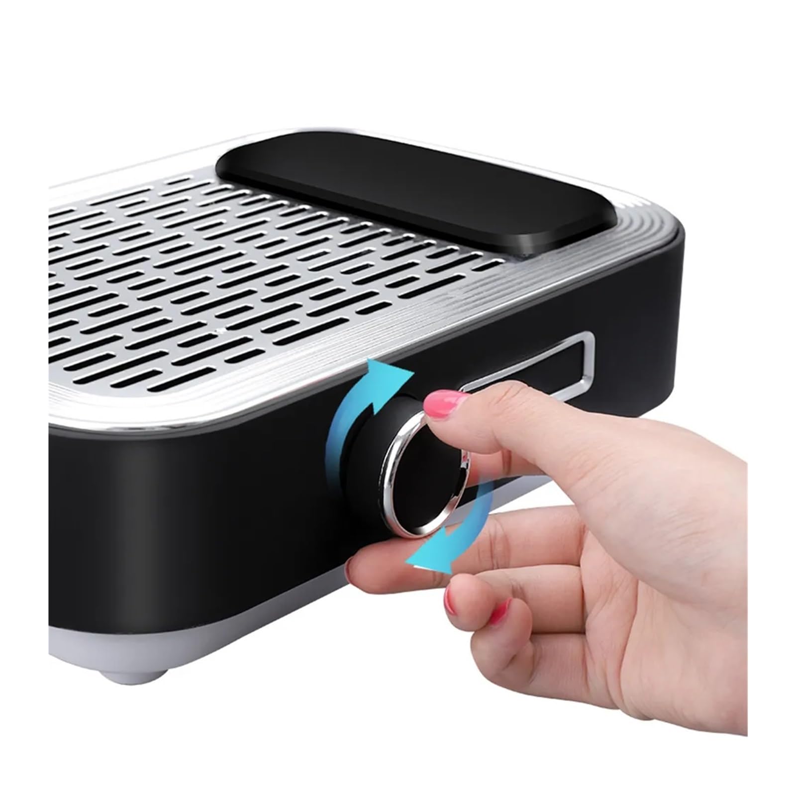 Aspiratore Unghie, 80W Potente Forte Aspirazione Senza Fili Collettore di Polveri Del Chiodo Aspirapolvere Ricaricabile 4500RPM Ventilatore Strumenti for Saloni di Unghie for La Pulizia(Noir)