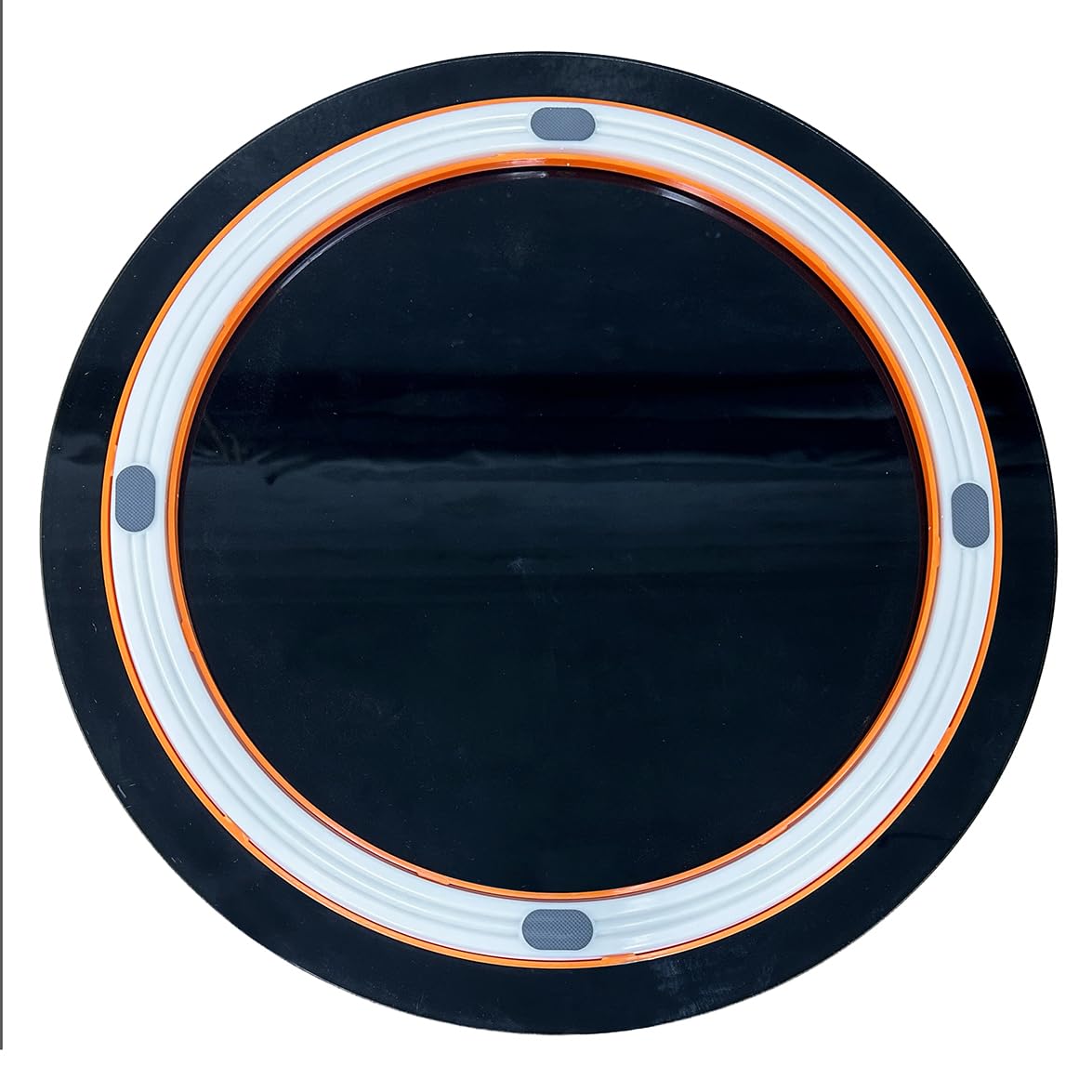 Bandeja giratoria giratoria 360° redonda D. MIRAY - 55 cm de cerámica gris antracita modular para poner en mesa de comedor para servicio, elegancia y originalidad moderna