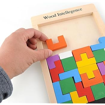 Amazon Demiawaking 流行っているゲーム テトリス ブロック パズル 子供知恵おもちゃ 木製パズル おもちゃ