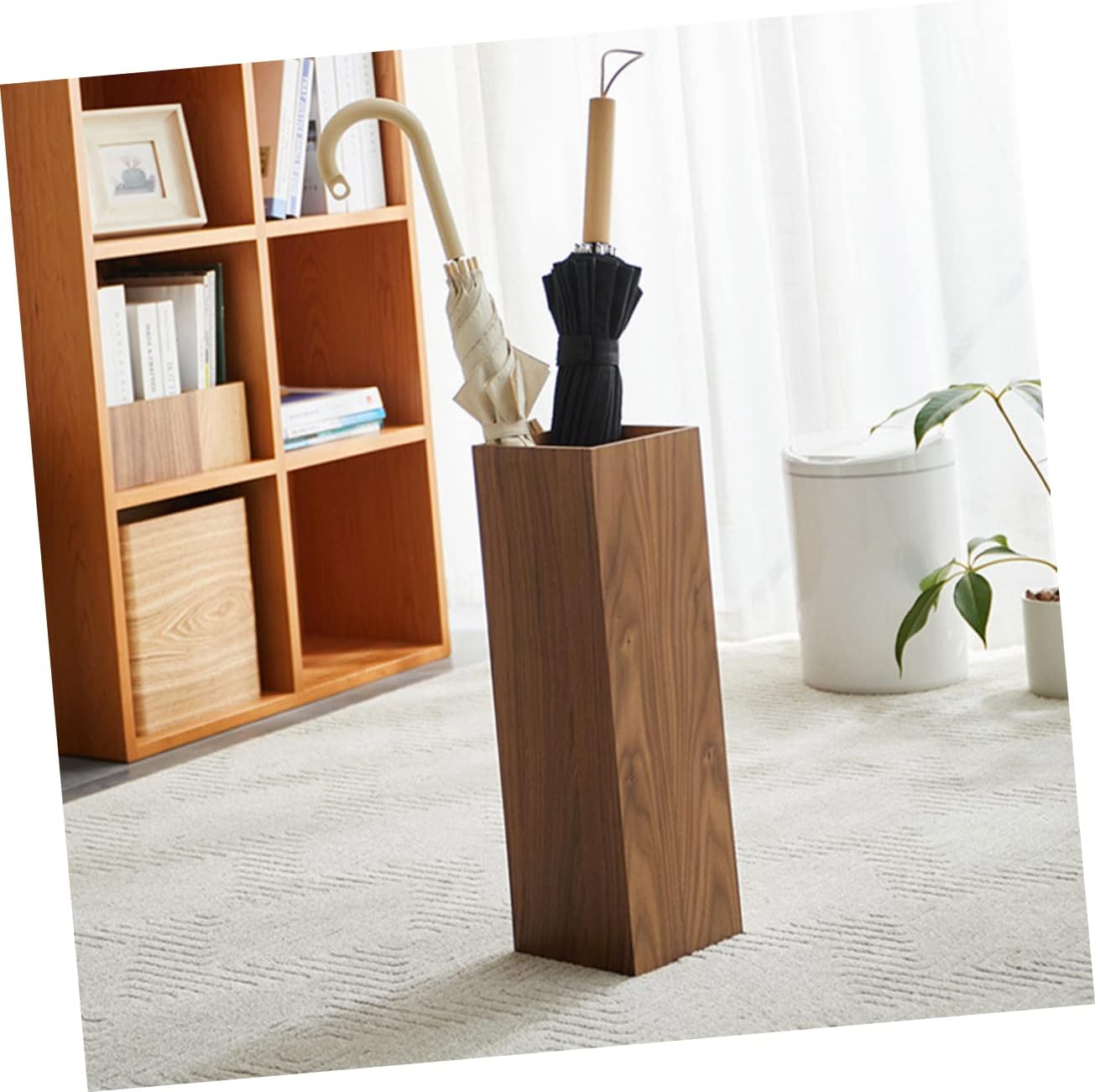 Japanese Umbrella Bucket Walking Cane Storage Rack Walking Canes Stand Walking Sticks Holder Plastic Coffee Vintage Bracket Cane Stand Holder