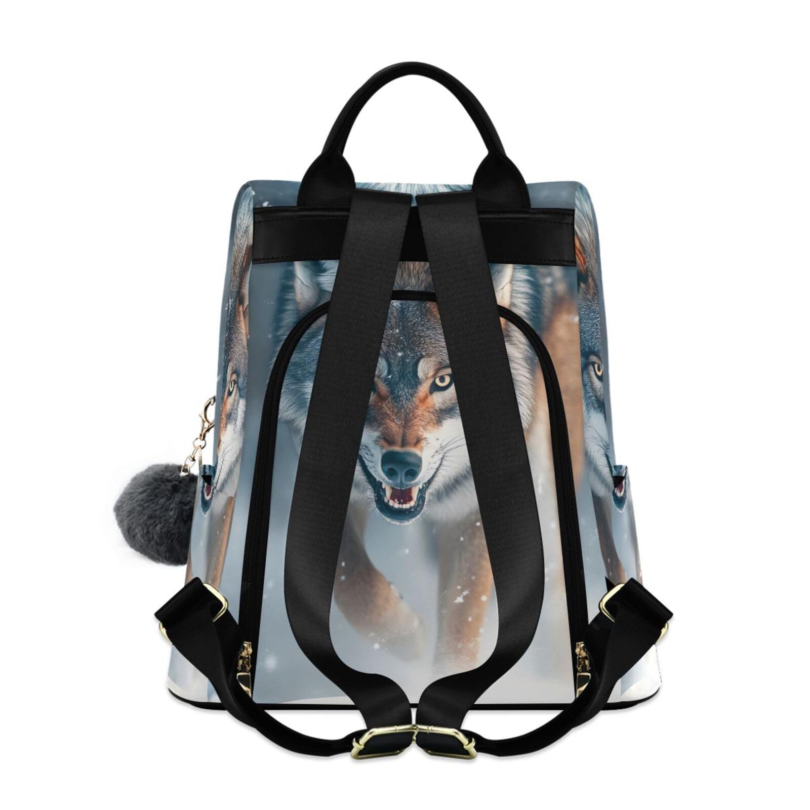 Wolf Run Backpack for Women Anti Theft Large Fashion Travel Shoulder Bag Purse Rucksack Lightweight