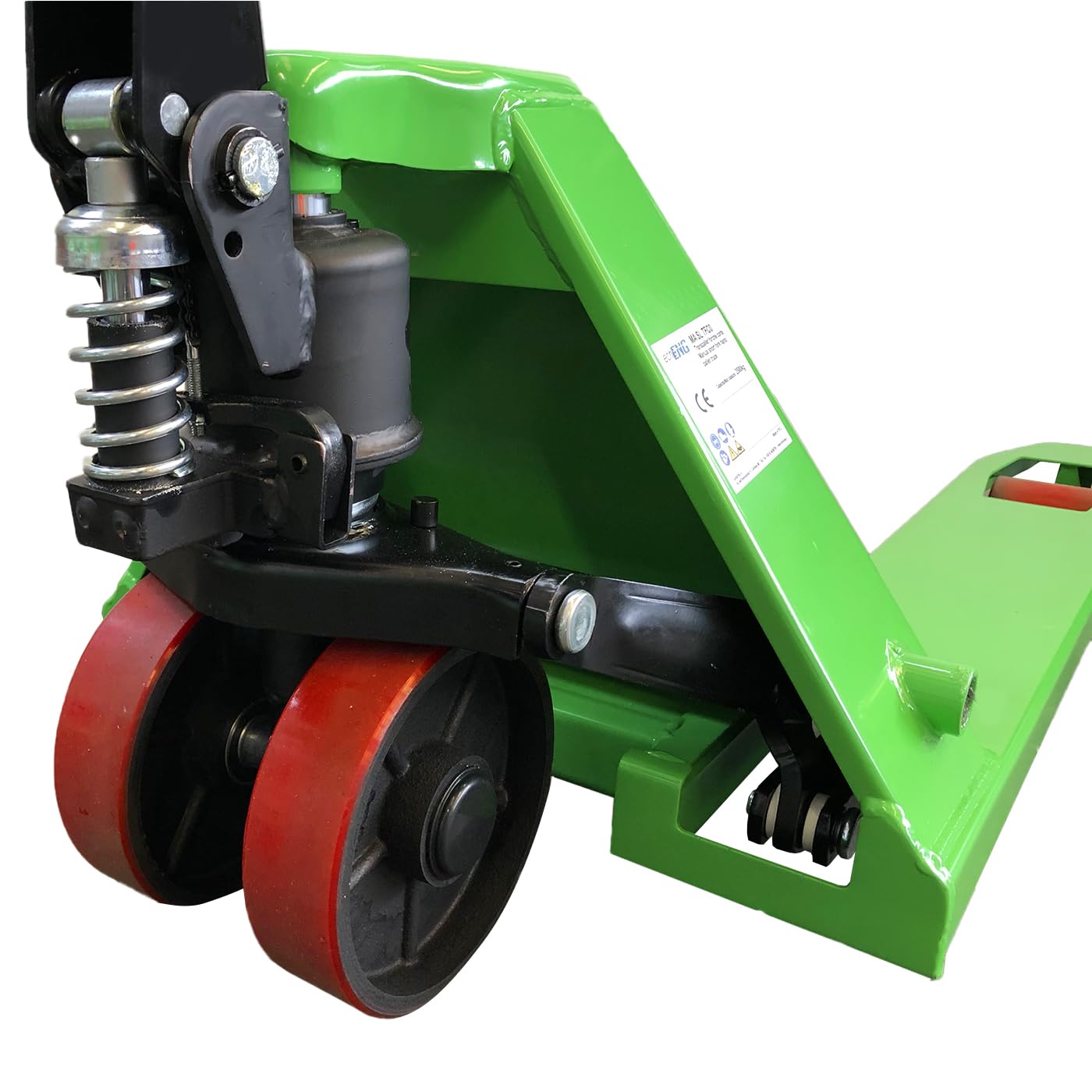 Transpallet manuale sollevatore idraulico manuale a doppio rullo a forche corte ruote in poliuretano portata capacità di sollevamento 2000 Kg 2t - echoENG - MA SL TFC0