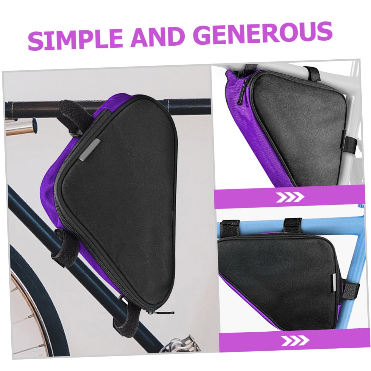 Toyvian 3piezas Bolsa para Bicicleta De Montaña Accesorio Multifuncional Gran Capacidad Bolsa De Marco para Almacenaje De Herramientas y Objetos Personales para Uso Diario y Bicicleta