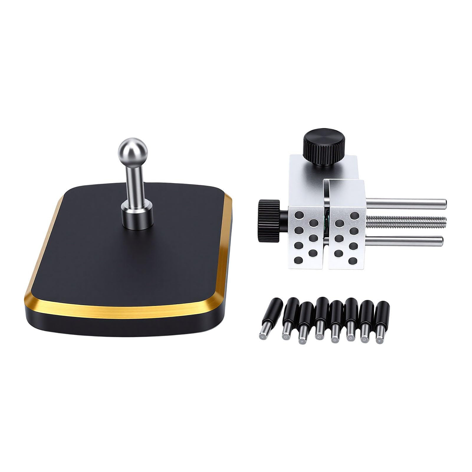 Mini abrazadera de mesa para joyeros aficionados, aleación de aluminio CNC | Abrazadera de mesa pequeña con rotación de 360 ​​grados, de 0 a 1,25 pulgadas, para reparación de relojes y joyas