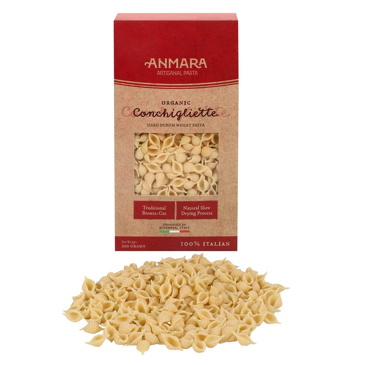 Anmara Artisanal Pasta, Organic Conchigliette, Hard Durum Wheat, 500 g (B08L57F97Z) Amazon Price History, Amazon Price Tracker