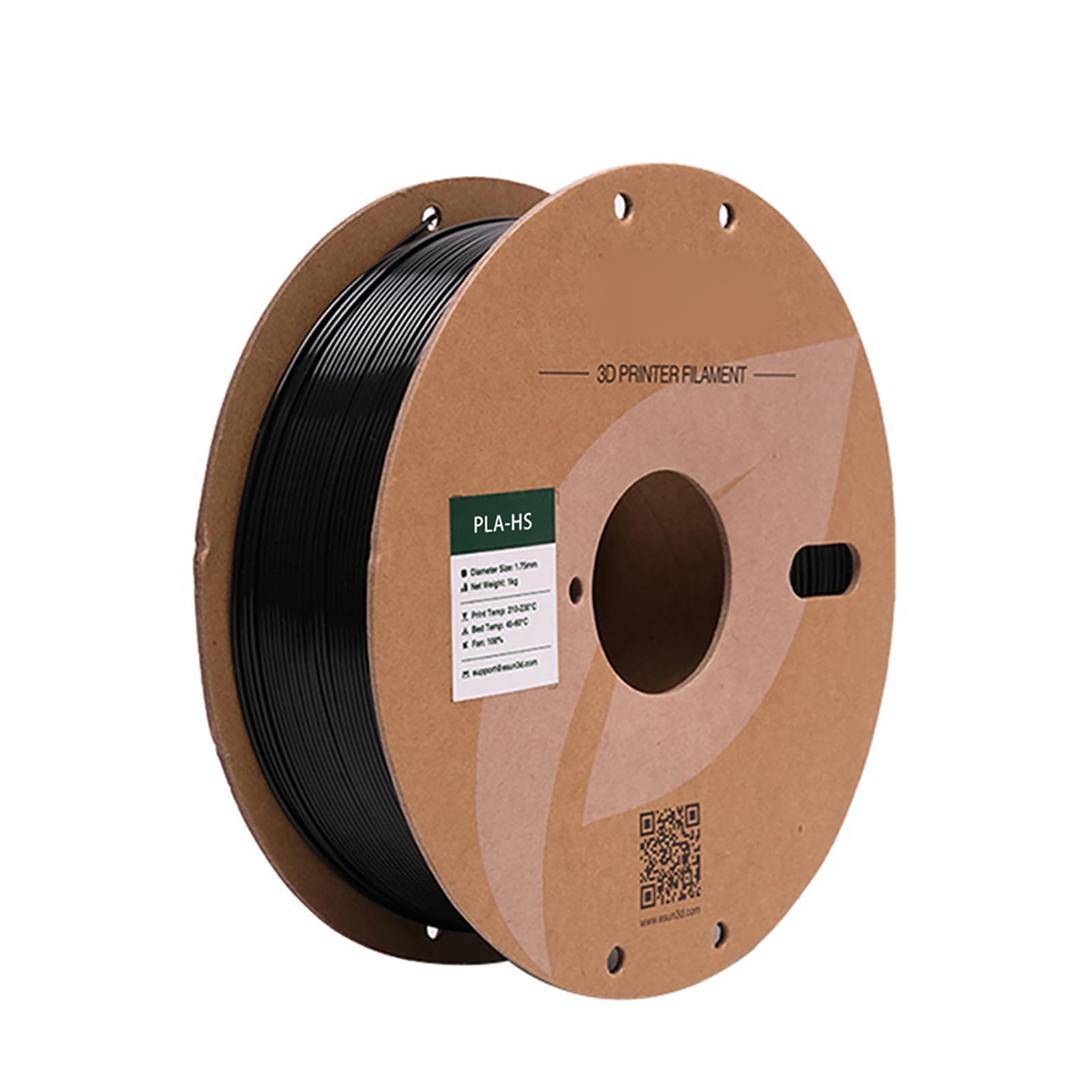 Filament PLA HS 1,75 Mm, Szybki żarnik do Drukarki 3D, Szybkie Drukowanie, Silna kompatybilność z Drukarkami 3D FDM (BLACK)