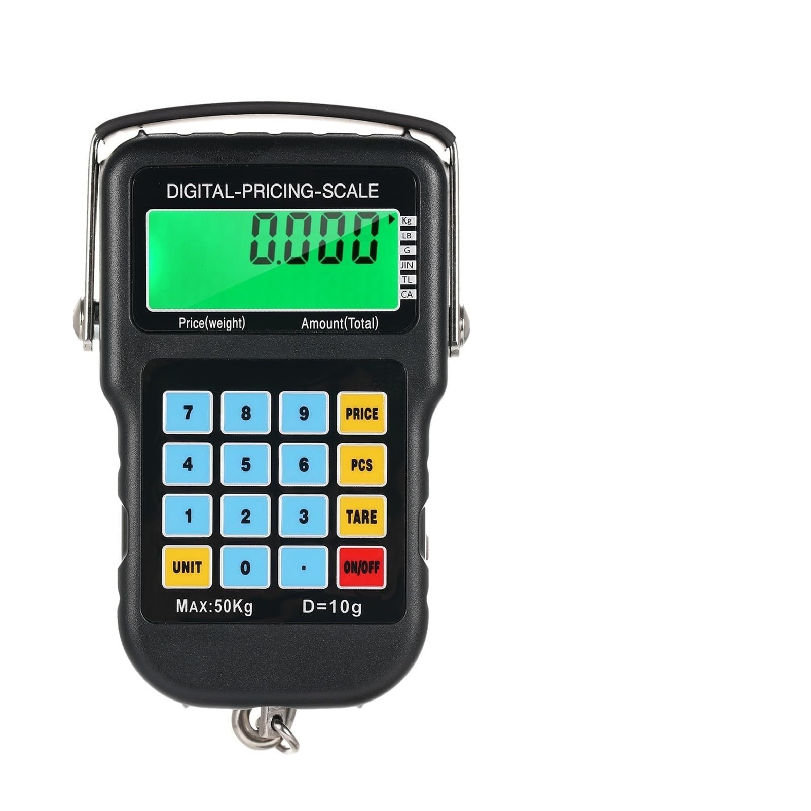 Waga cyfrowa 110 funtów/50 kg, podświetlana LCD, elektroniczna waga wędkarska, wisząca