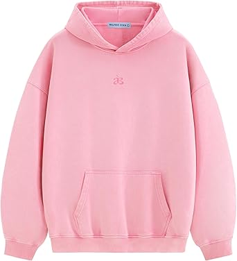 Aelfric Eden Washed Plain Hoodies For Men Women Vintage Acid Wash Oversized Sweatshirts Casual Streetwear Pullover Hoodie