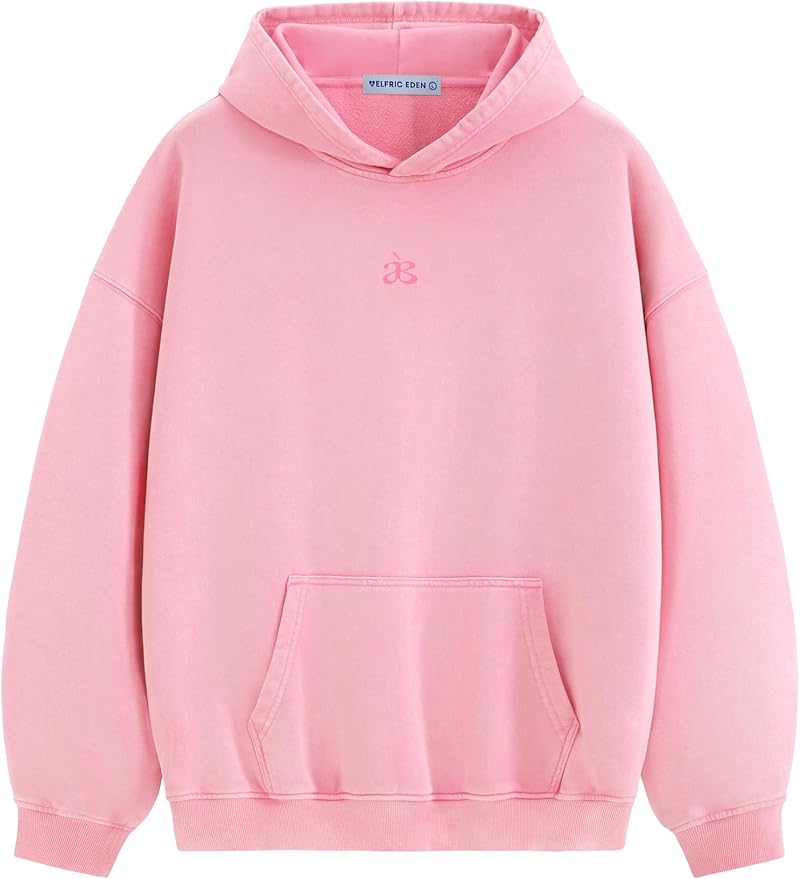 Aelfric Eden Washed Plain Hoodies For Men Women Vintage Acid Wash Oversized Sweatshirts Casual Streetwear Pullover Hoodie