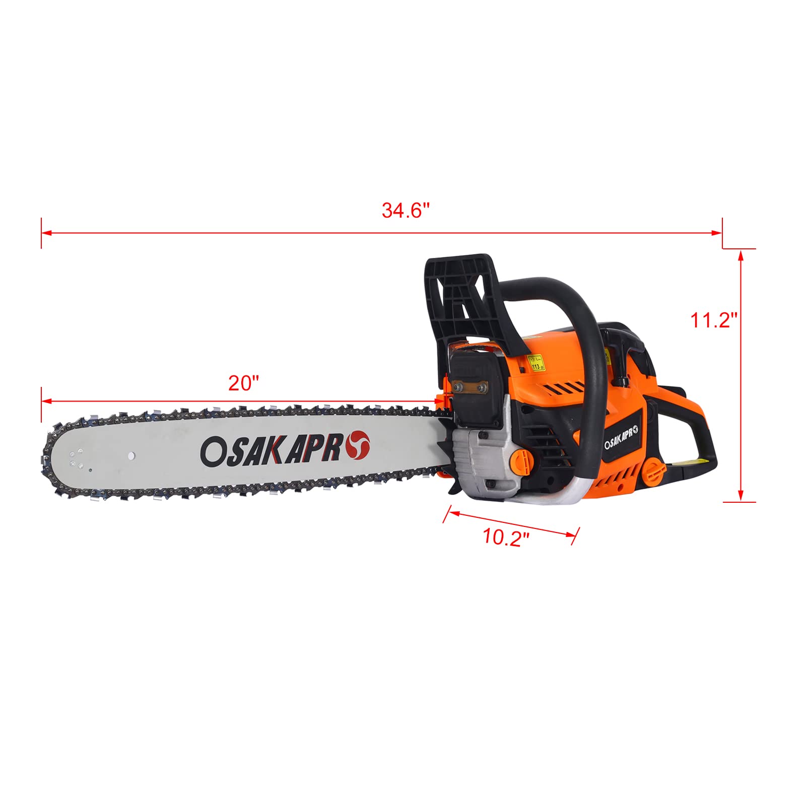 ●◯chaoページ◯● Amazon.com : 58cc 2-Cycle Gas Powered Chainsaw, 20inch