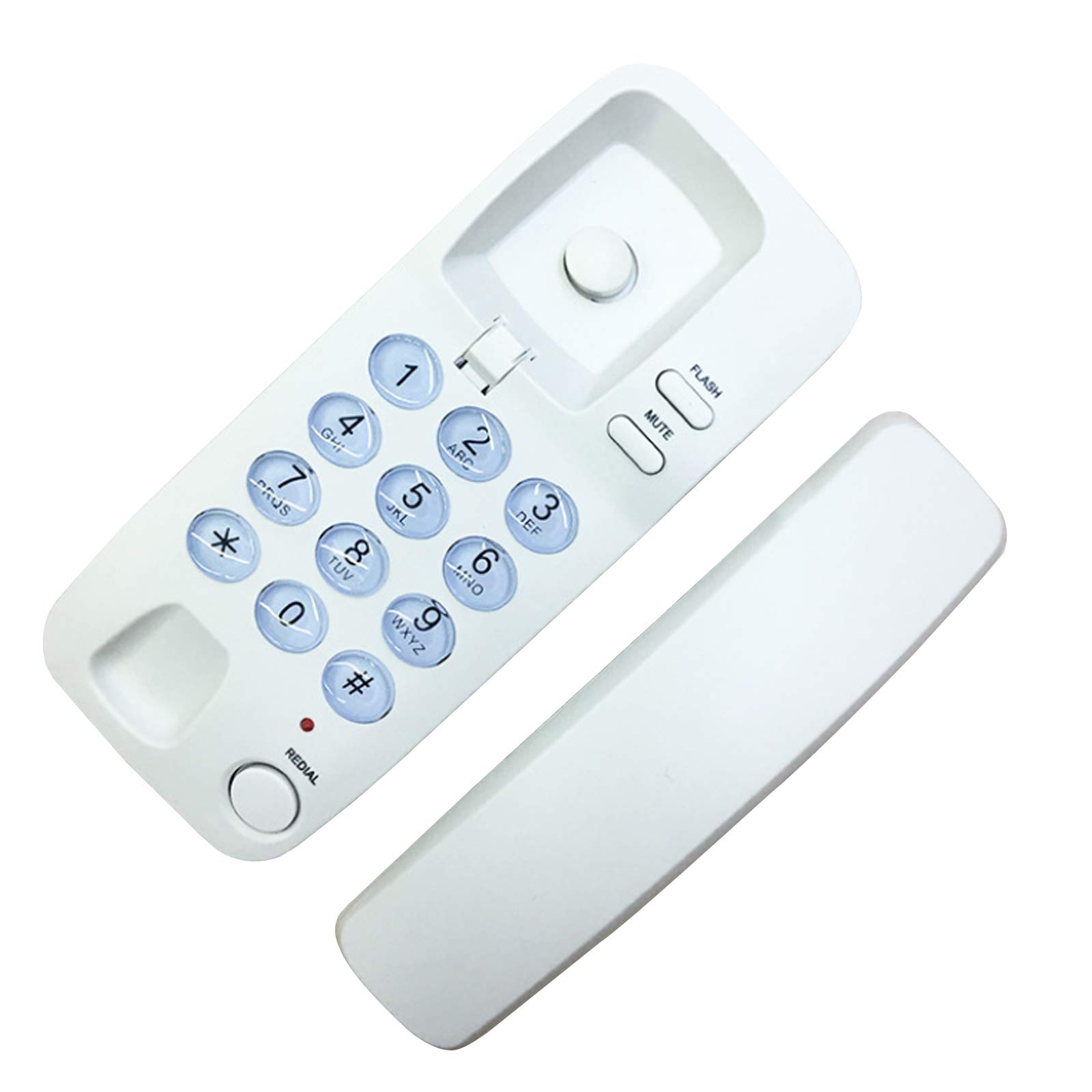 Téléphone Filaire Mural, téléphone Fixe, téléphone Fixe Filaire pour Bureau d'hôtel à Domicile, téléphones Fixes à Gros Boutons, Noir