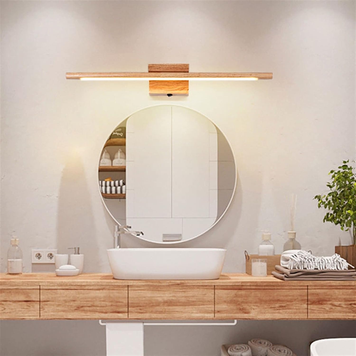 Lámpara de pared Luz de espejo Luz de pared sólida Baño moderno Vestidor Iluminación decorativa Decoración de pared Compatible with el hogar Luz con interruptor
