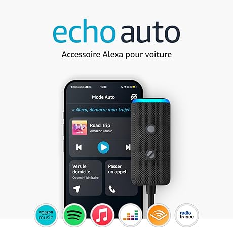 Echo Auto (2e génération) | Ajoutez Alexa à votre voiture