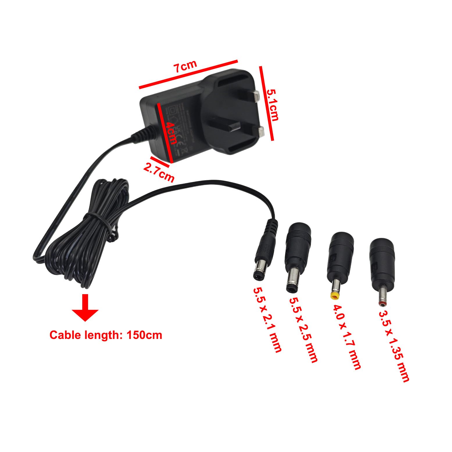 12V 2A Power Supply Adapter Charger With 5.5mm DC Plug