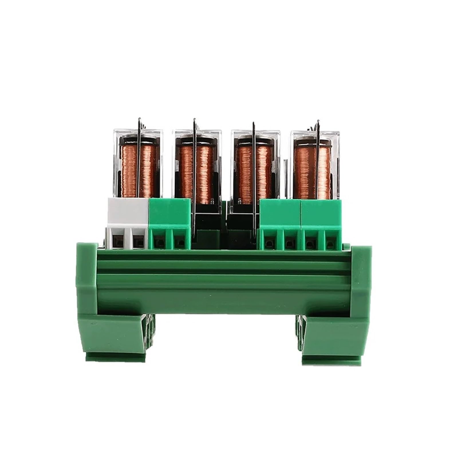 SPDT Montage sur Rail DIN Module de Relais 4 canaux NGG2R Carte de Relais Om avec Protection par fusible 1NO1NC 12V 24V AC/DC(FUSE-4C-24VACDC)