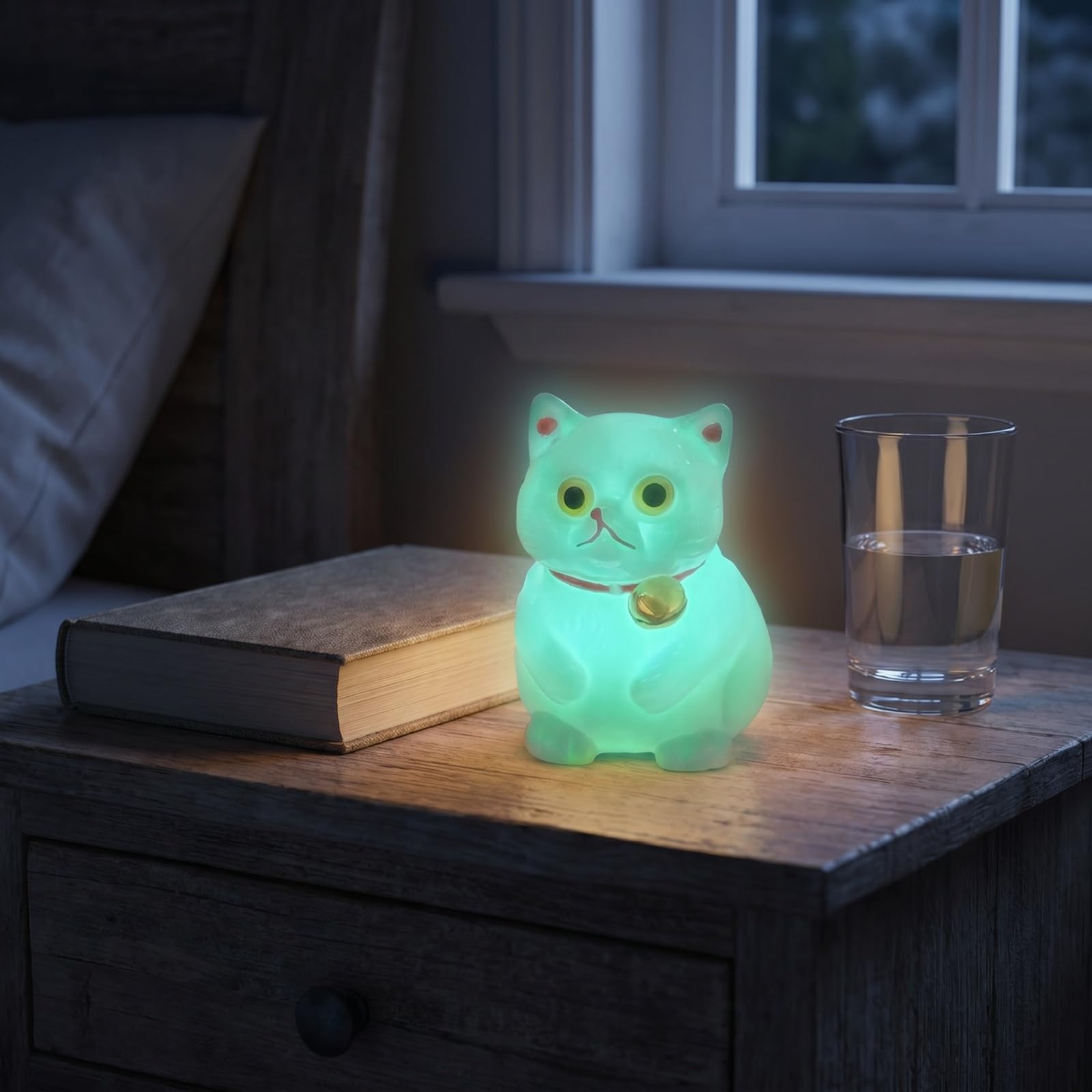 1 Stück Squishy Spielzeug Dunkeln leuchtende Katze, Sensory Stress Toy mit Maltose gefüllt, Squeeze Toy für Kinder und Erwachsene ADHD Autismus Entspannen Linderung von Angst