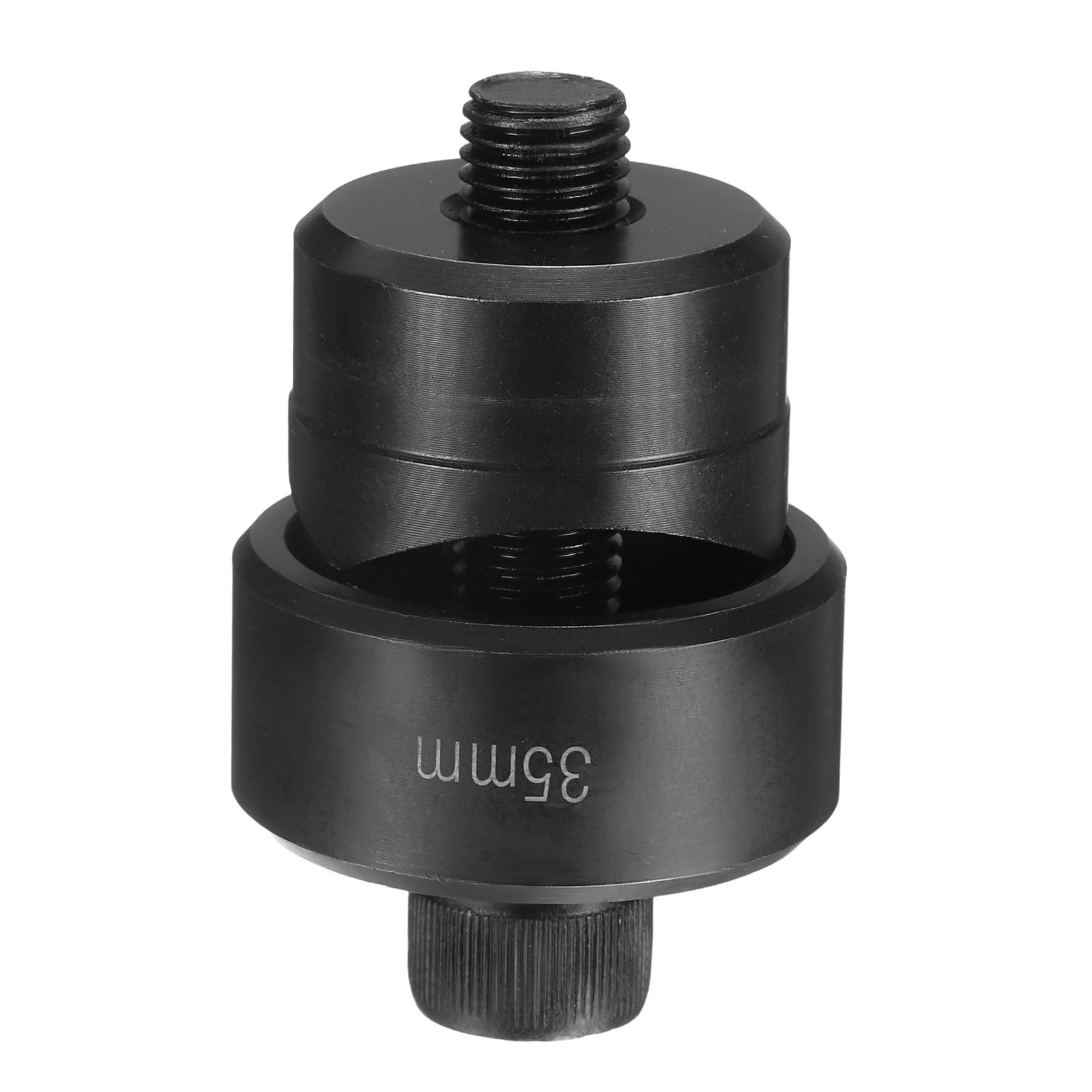 sourcing map Sheet Metal Punch Hole Punch 35mm Bearing Steel Precise Cutting Manual Knockout Kit for Metal Plate Sink Stainless Steel, Black