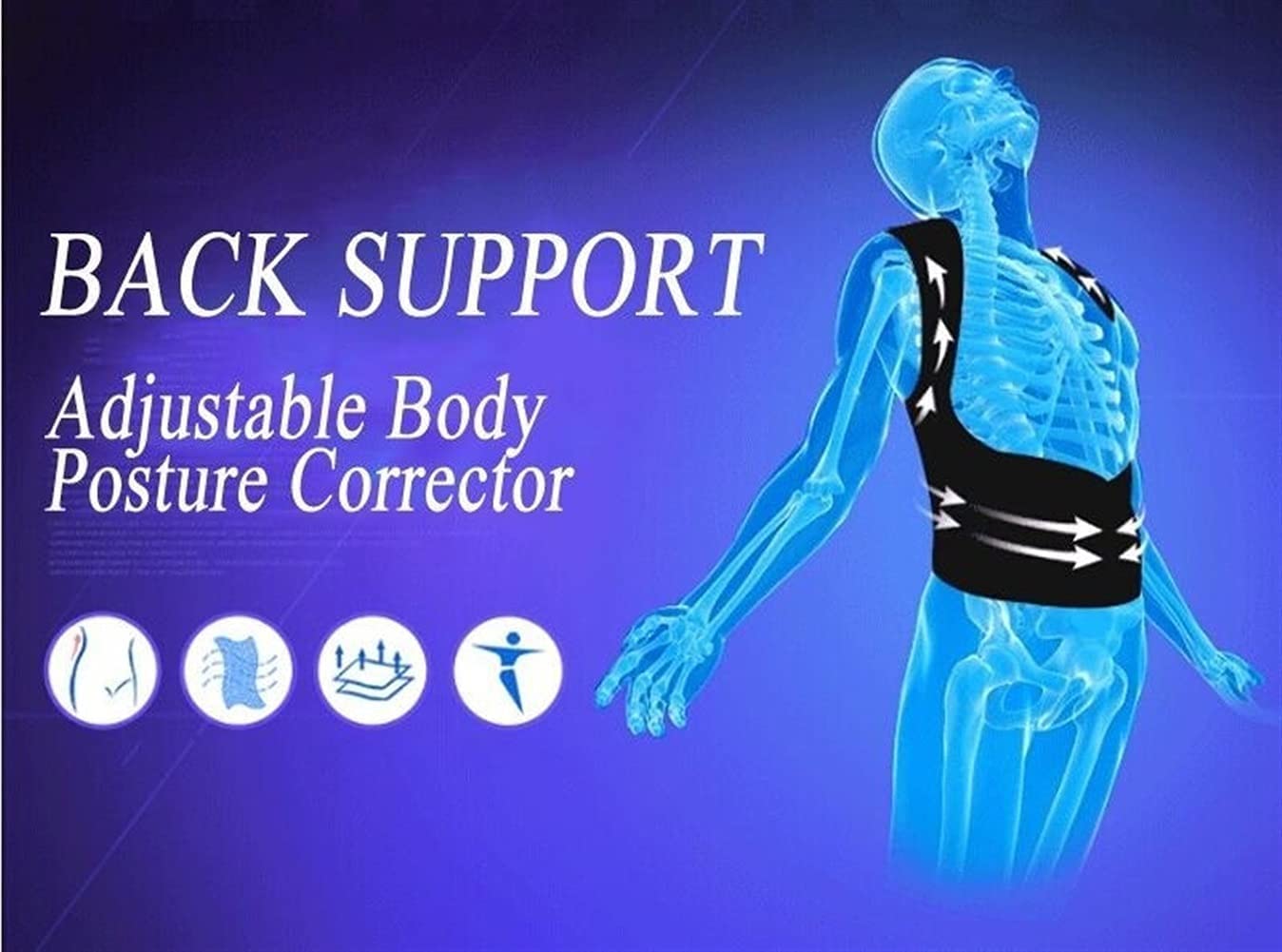 Haltungskorrektur für Männer, Rückenglätter, Haltungskorrektur, Schmerzen im unteren Rücken, orthopädischer Rückenstützgürtel, Haltungskorsett, Rückenstütze, Unterstützung der Rückenhaltung (Far