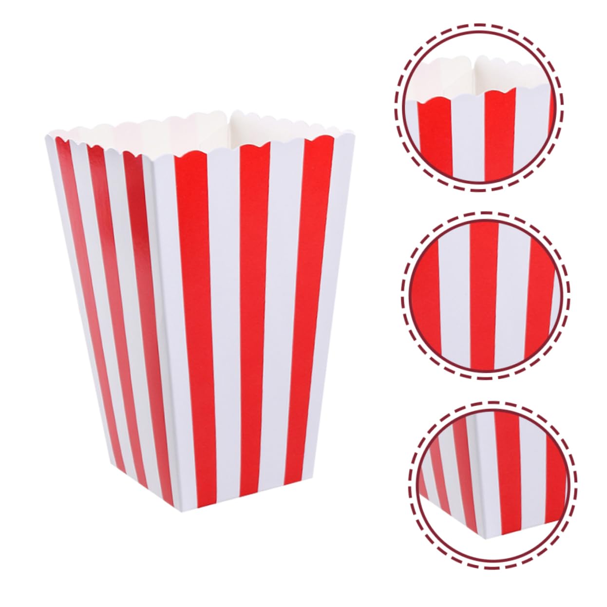 Garneck 10 Pack Mini Popcorn Boxes Fashion Stripes Paper Box Night Party Supplies
