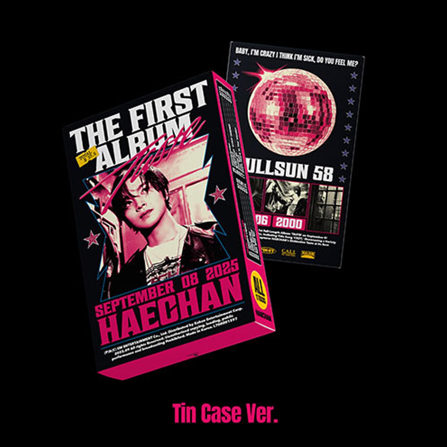 NCT HAECHAN - The 1st [TASTE] (Tin Case Ver.) Package Box + Mini Photo Book + Pin Badge + ID Card + Sticker Pack R + Ticket + 4 Extra Photocards