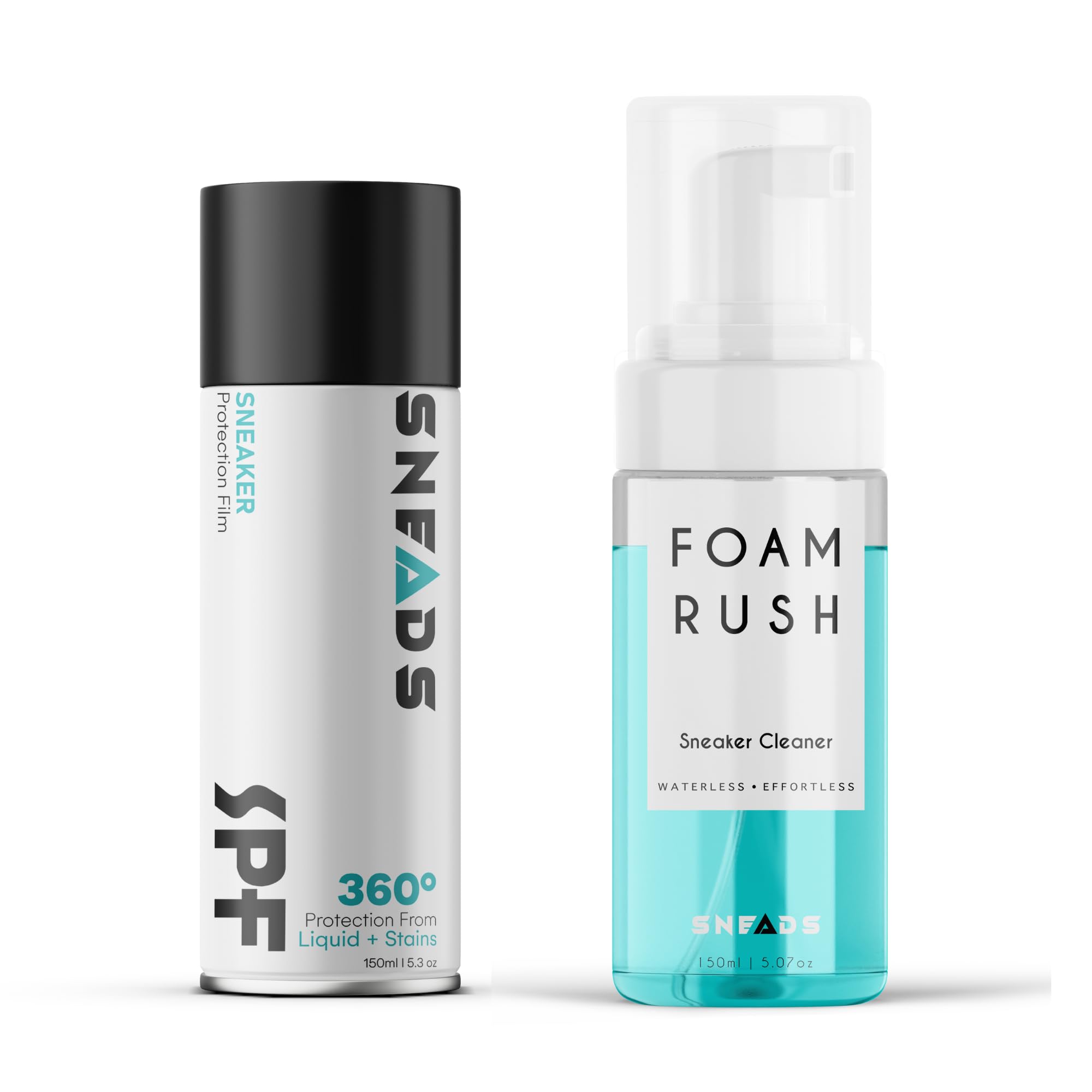 sneads Essential Kit (SPF + Foam Rush) | Sneaker Protection SPF | Shoe Cleaner | Shoe Cleaning Kit | Sneaker Cleaning Kit | Sneaker Essentials | Sneaker Cleaner | 150ml Foam Cleaner