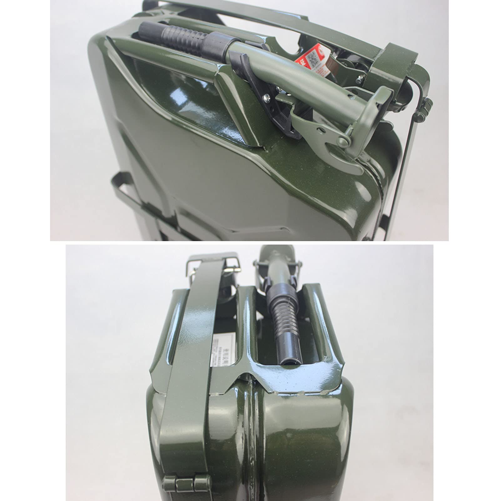 Recipientes para gasolina Tanque de combustible de gasolina de 10 l, contenedor de gasolina, tanque de almacenamiento de combustible de gasolina de respaldo para motocicletas, camiones, verde milita