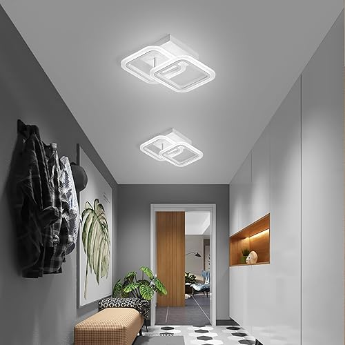 Miniatura 2 de Modernas lámparas LED de techo de 5500 K cuadradas LED para pasillo de acrílico cerca de techo para dormitorio, baño, cocina, balcón, pasillo,