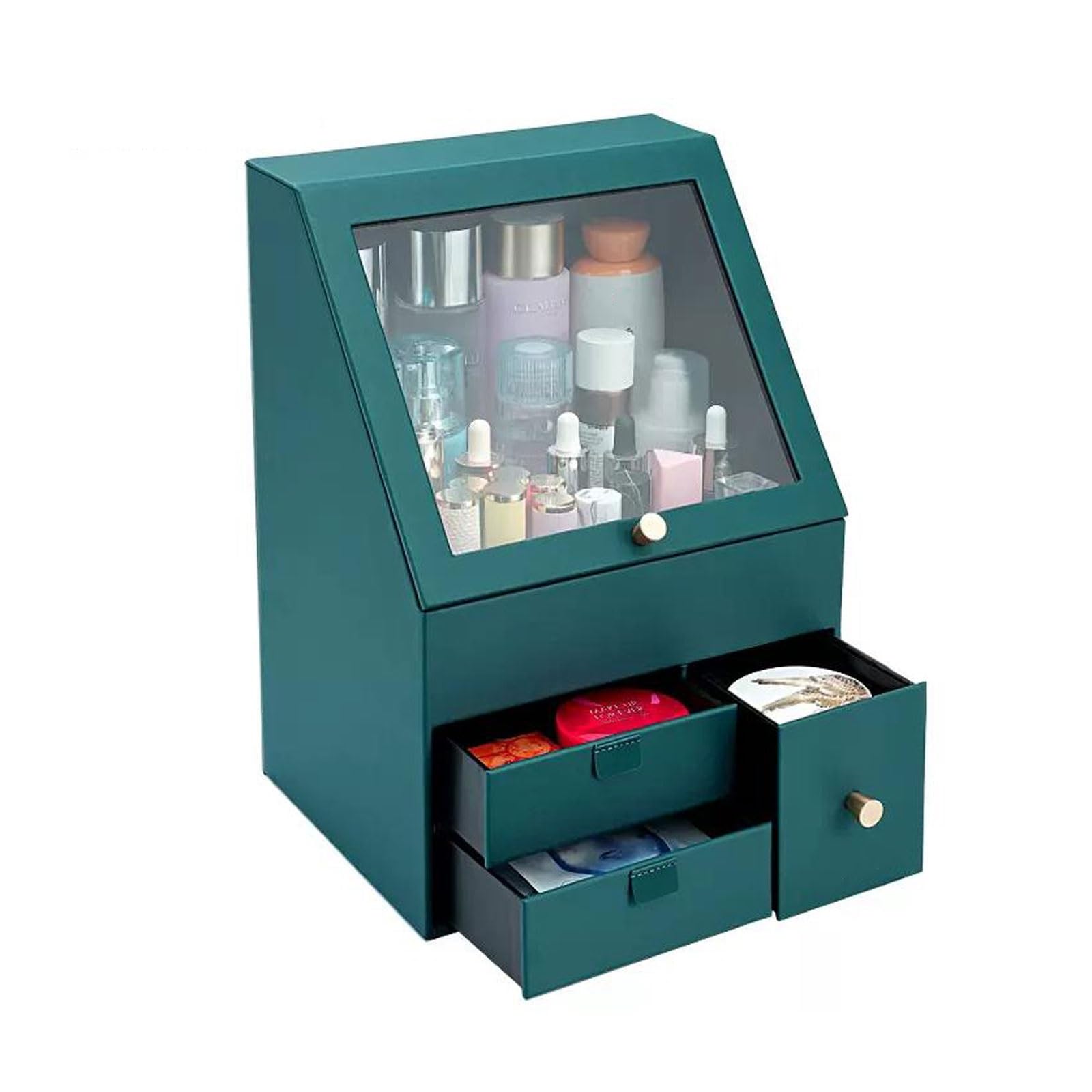 Organizzatore di trucco Grande organizer for trucchi di lusso con cassetti, organizzatori for gioielli e trucchi e scatola portaoggetti, vetrina for cosmetici, organizer for trucchi for vanità, bagno,