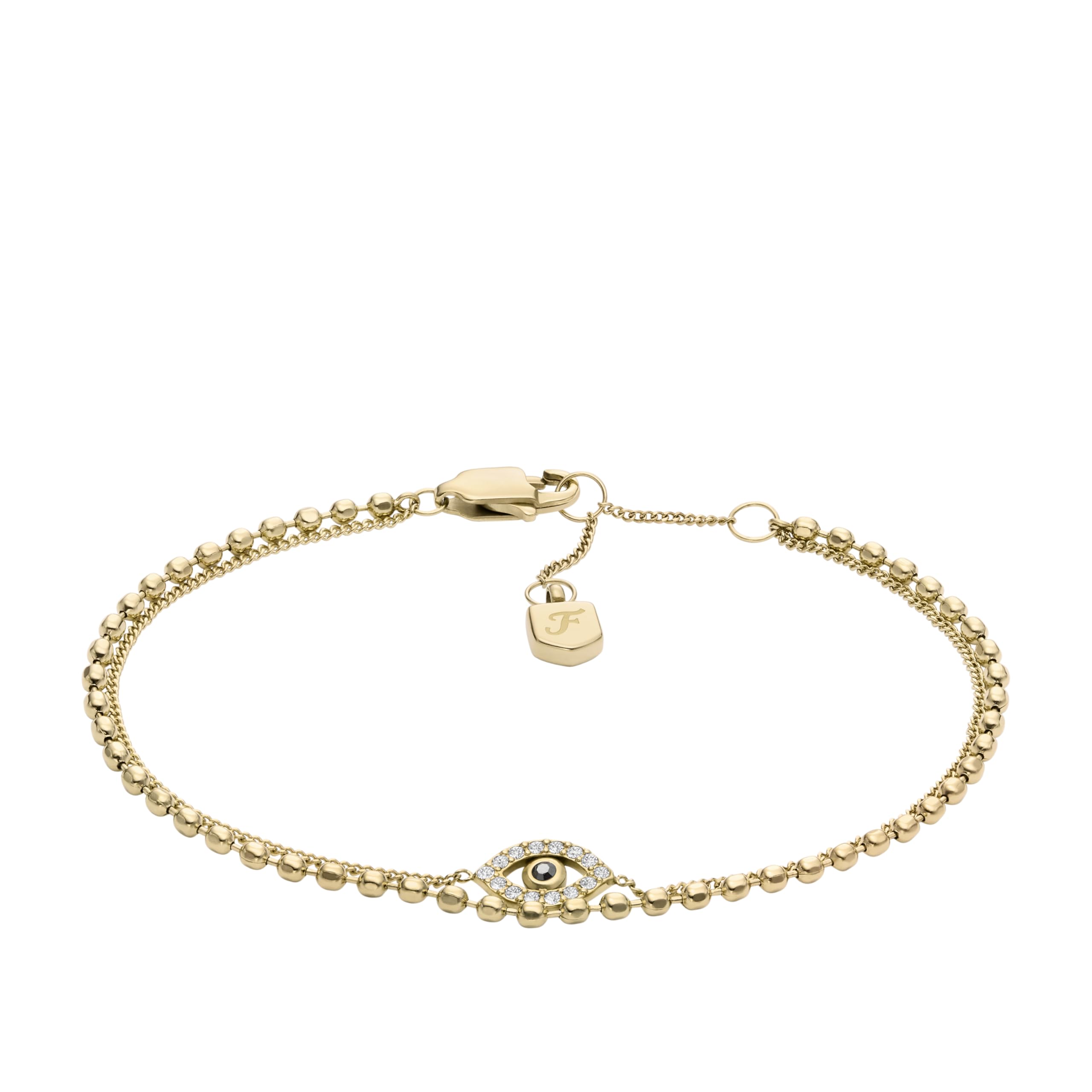 Fossil Women's Heritage D Link Stainless Steel Chain Bracelet