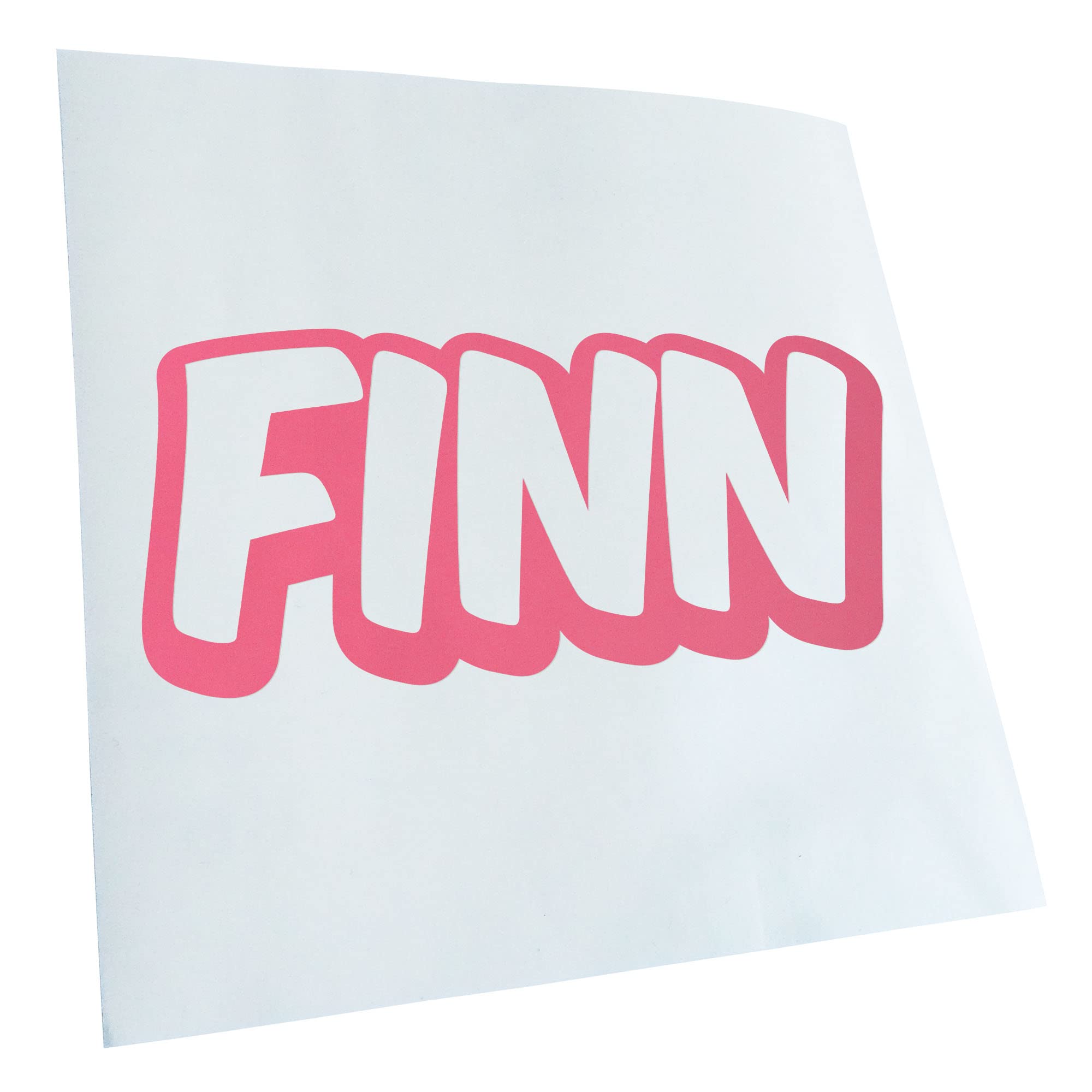 Kiwistar Finn First Name Boys Sticker 25 Colours Neon Matt