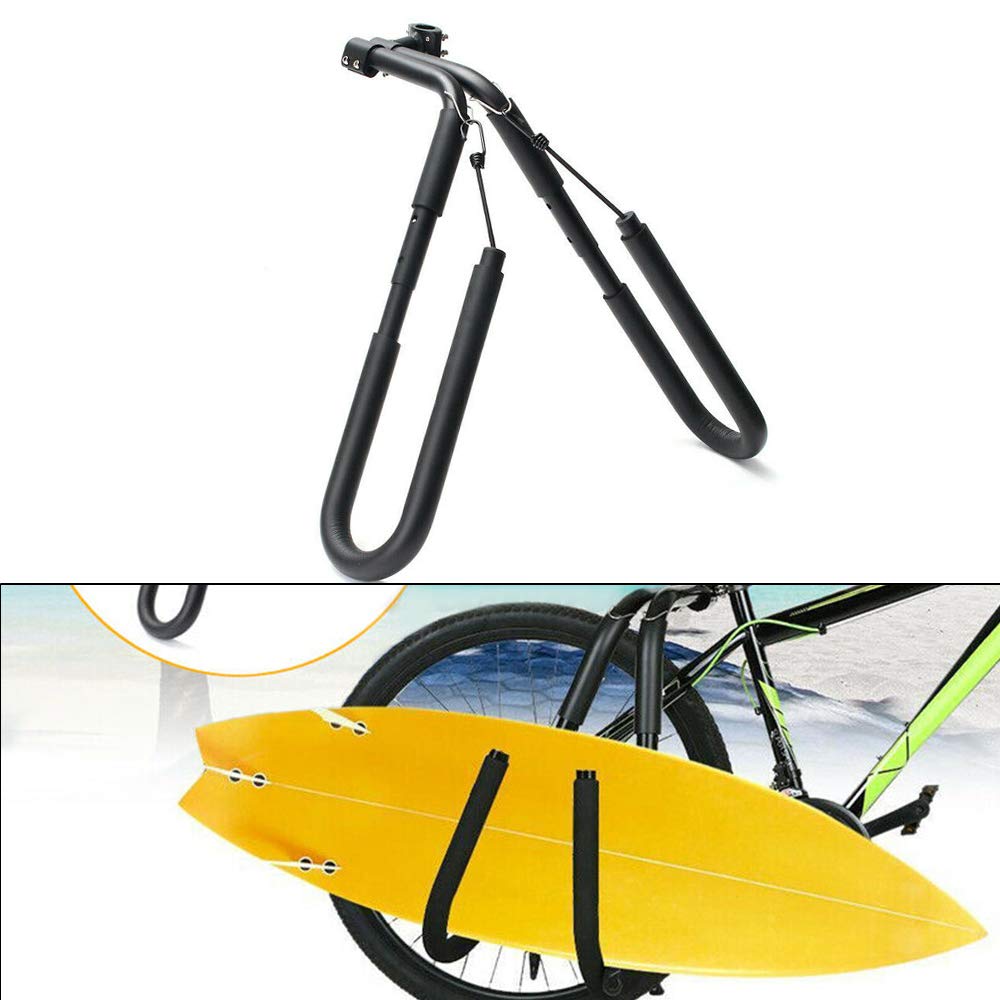 Surfboard Bike Rack Surfboard Wakeboard Bike Rack Bicycle Surfing Carrier Mount to Seat Posts