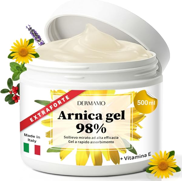 Dermamo Arnica for Horses Human Use 500ml - Arnica Montana Cream with Vitamin E, Muscle and Joint Gel, Fast Absorption, Dermatologically Tested Botanical Formula, Made in Italy - 1