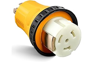 NEMA L14-30P to SS2-50R 30 Amp to 50 Amp Adapter for RV and Marine Generators