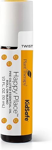 Miniatura 1 de Plant Therapy KidSafe Happy Place - Mezcla de aceites esenciales 0.3 fl oz (1/3 oz) prediluido roll-on 100% puro, grado terapéutico