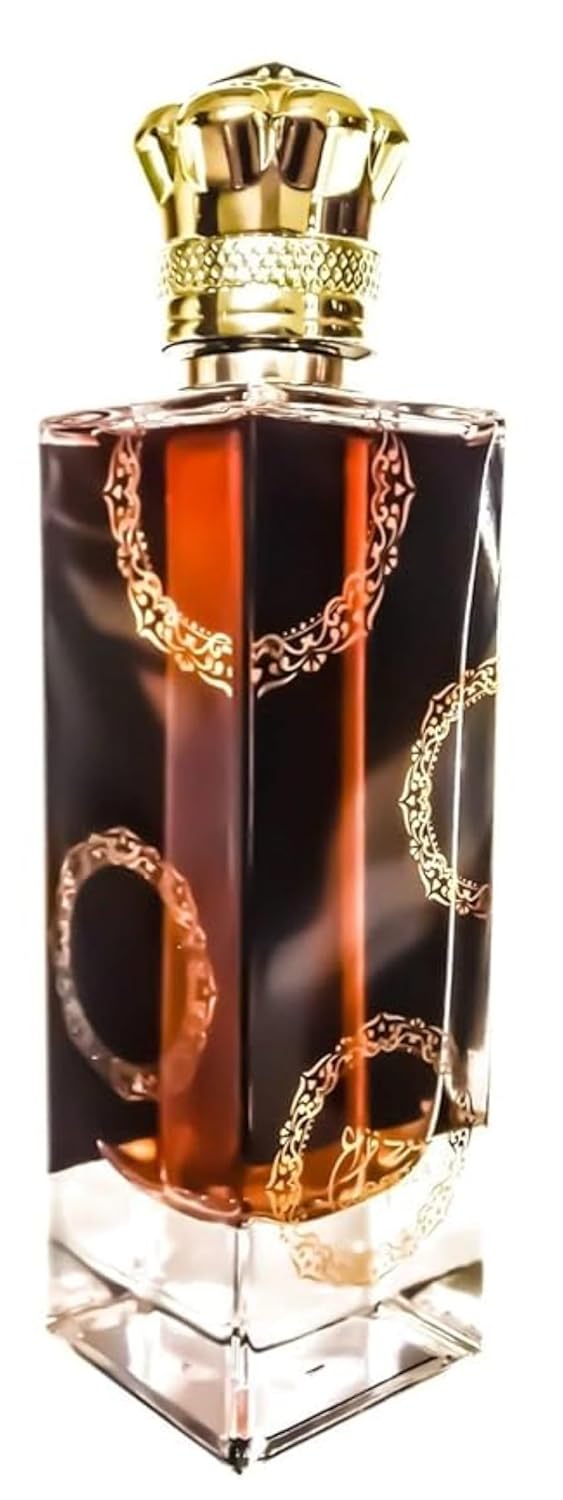 oud fazaa perfume bottle on vanity with accessories