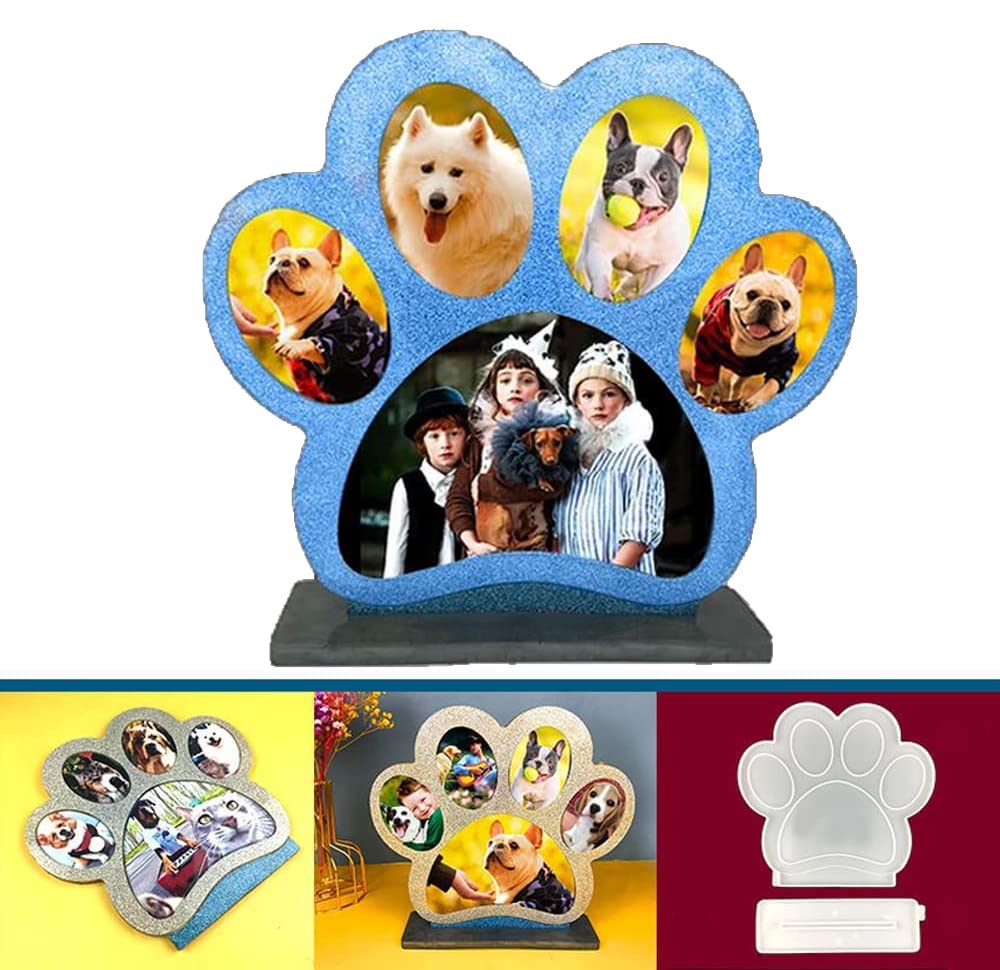 Fogun Photo Frame Resin Molds Pet Claw Shape Picture Frames Epoxy Molds for DIY Crafts Home Table Decor