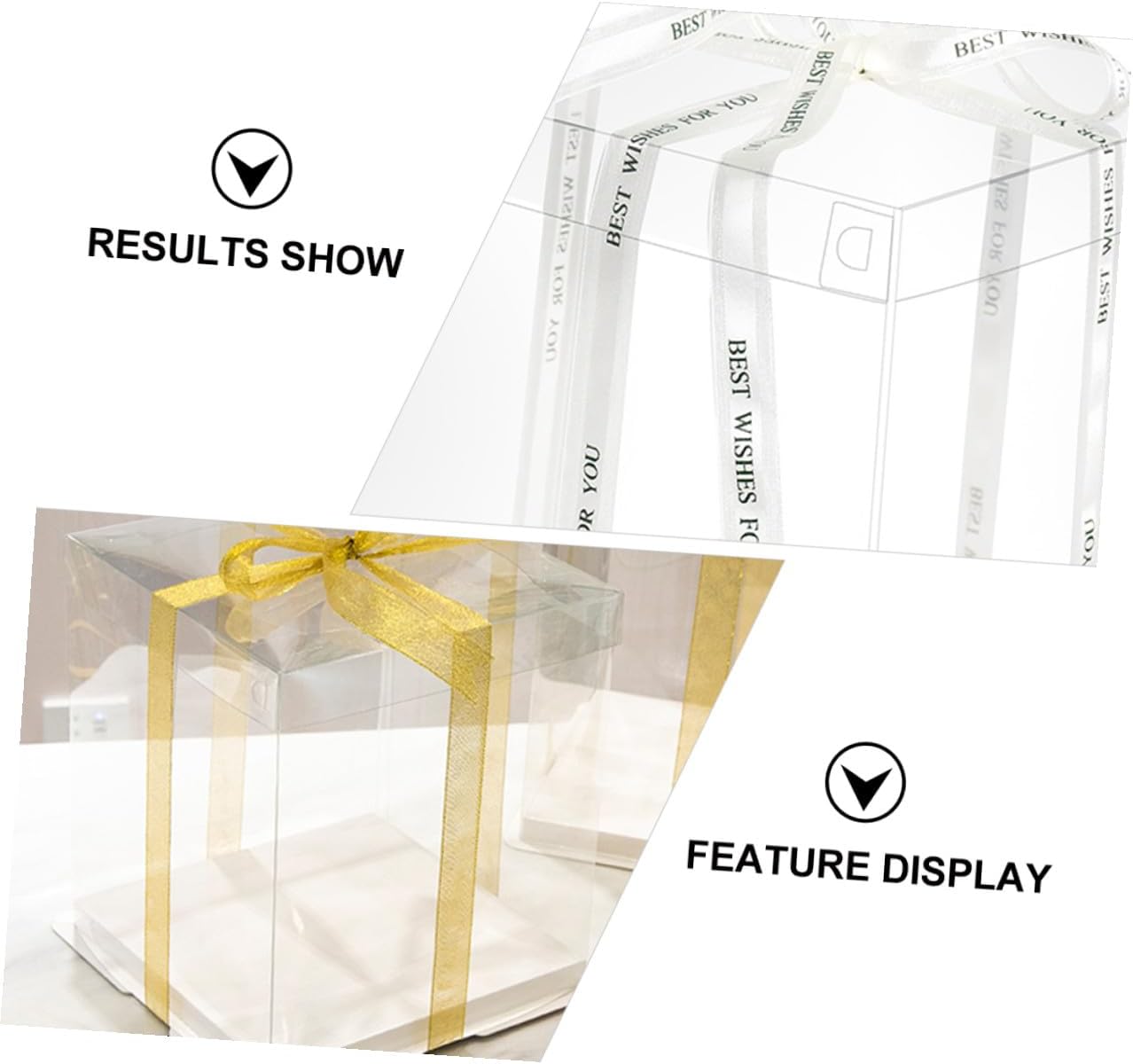 5pcs 8-inch Cake Box Set with Ribbon, Single-layer Birthday Cake Carrier and Storage Container, Portable Dessert Packaging for Parties and Giving