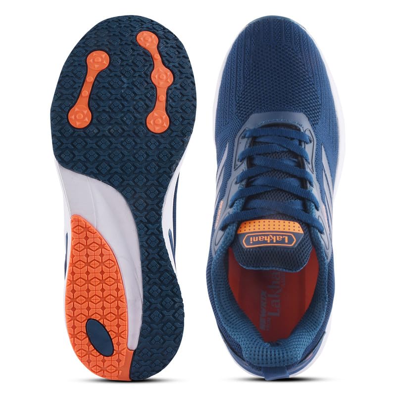 Image of Lakhani aashirwad Men's Sports Shoes | Lightweight Breathable Running Shoes for Men | Flynet Upper, Phylon Sole | Flexible, Comfortable Lace-Up Athletic Shoes